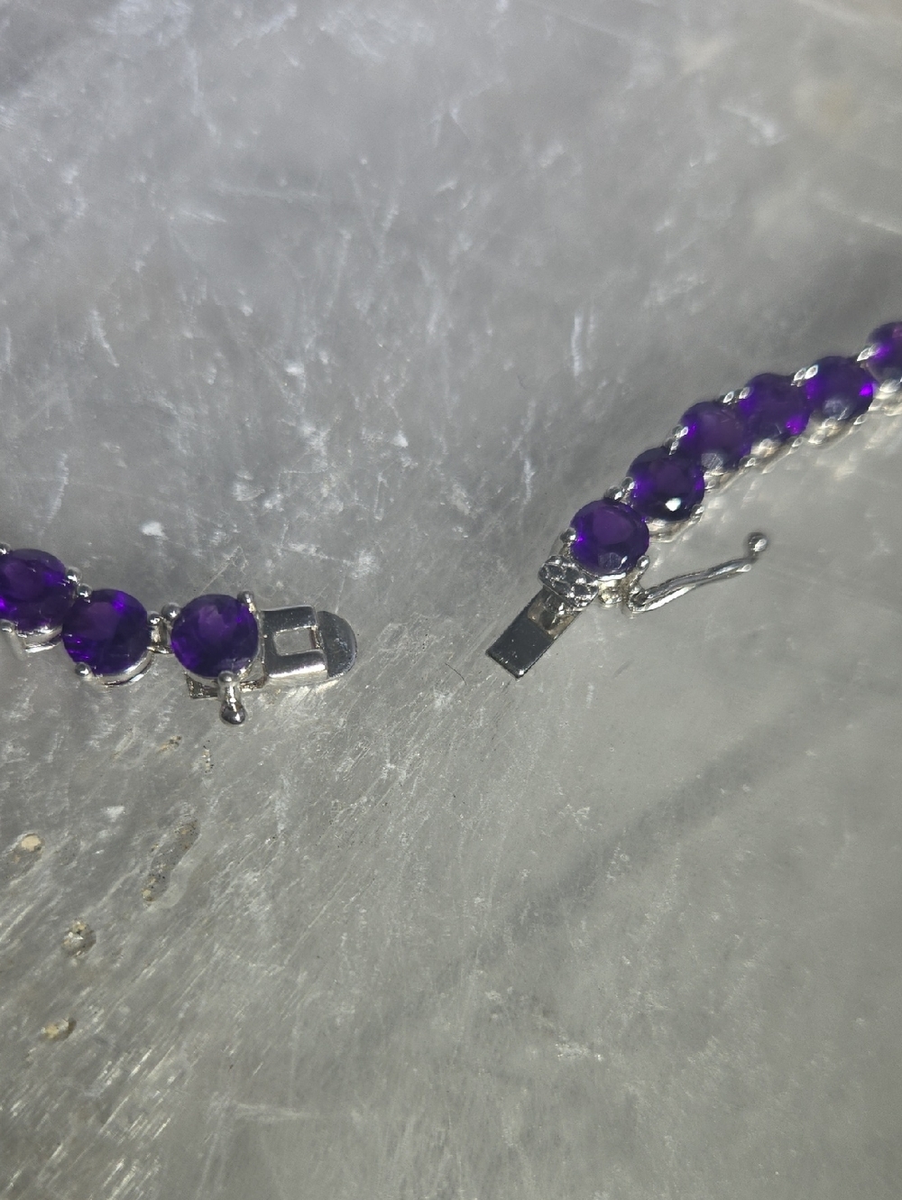 Sterling Silver Amethyst Necklace - Picture 8 of 10